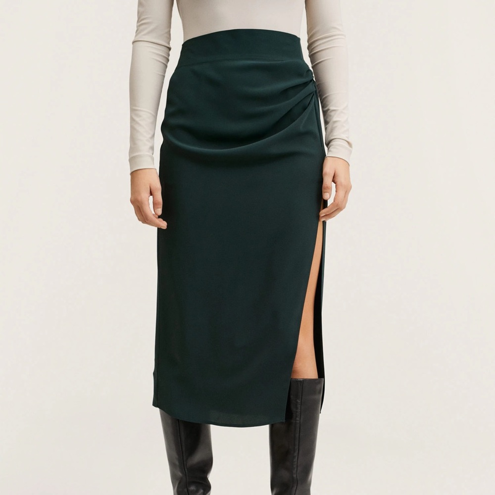 MANGO Vent midi skirt